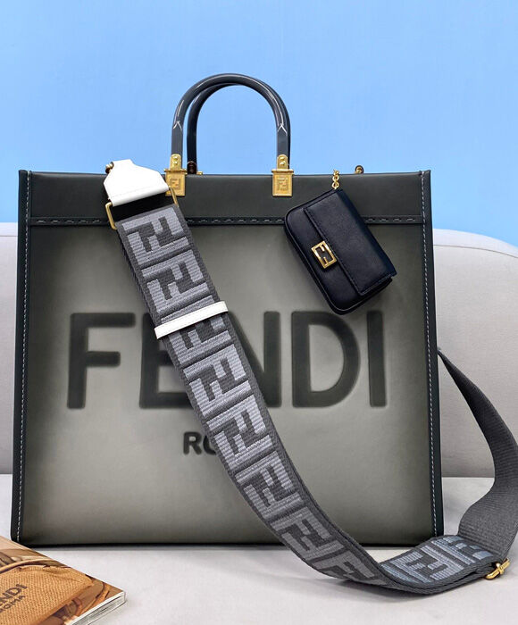 Fendi Sunshine Large Shopper Bag 8BH386 Grey